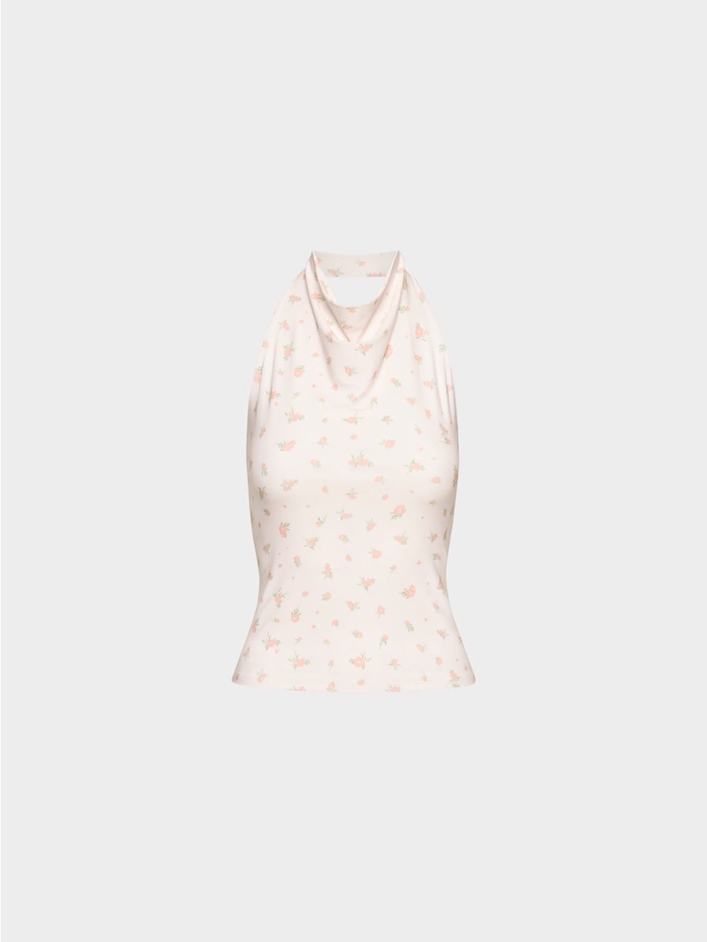 NWT Aritzia Smooth Matter Tower Halter Top - Floral Print/Pale Peach/Pink/MED